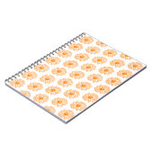 Oranje Daisy Flower Print,  Floral Pattern Notitieboek (Linkerzijde)