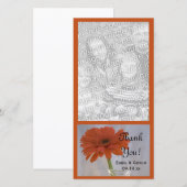 Oranje Daisy in Vase Wedding Dank je wel Bedankkaart (Voorkant / Achterkant)