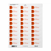 Oranje Daisy Retouradres Mailing Label (Full Sheet)