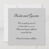 Oranje Daisy Wedding Save the Date Announding (Achterkant)