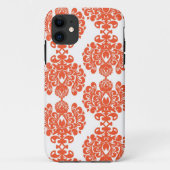 Oranje Damask iPhone Case (Achterkant)