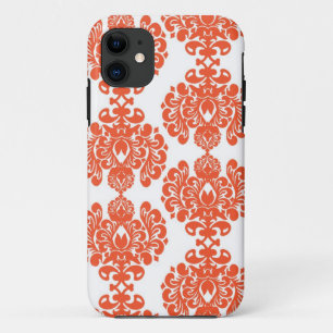 Oranje Damask iPhone Case