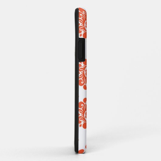 Oranje Damask iPhone Case (Achterkant/rechts)