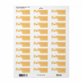 Oranje Damask Vrijgezellenfeest Etiket (Full Sheet)