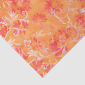 Oranje Damaspatroon Tissuepapier (Detail)