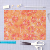 Oranje Damaspatroon Tissuepapier (Craft)