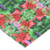 Oranje Daylilies Abstract Flower Art Pattern Korte Tafelloper (Hoek)