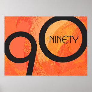 Oranje decennium 90e verjaardag poster
