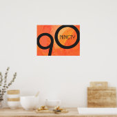 Oranje decennium 90e verjaardag poster (Keuken)