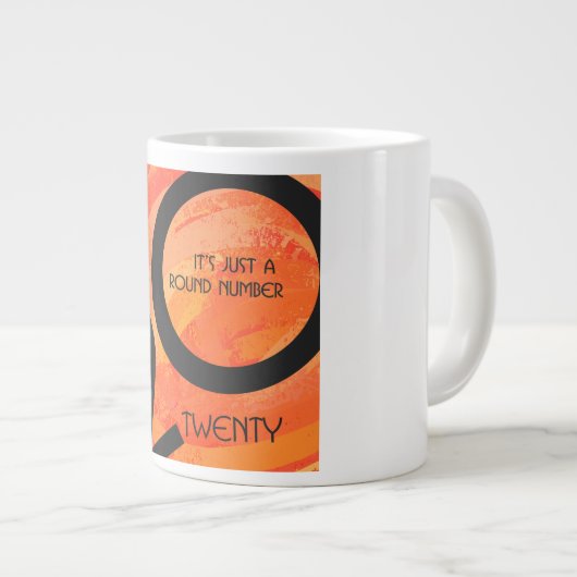 Oranje decennium jumbo mok (Voorkant rechts)