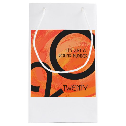 Oranje decennium klein cadeauzakje (Achterkant)