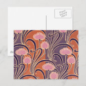 Oranje Deco-patroon Briefkaart (Voorkant / Achterkant)