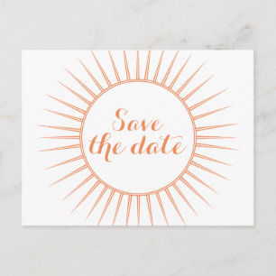 Oranje Deco Retro sparen het Briefkaart van de Dat