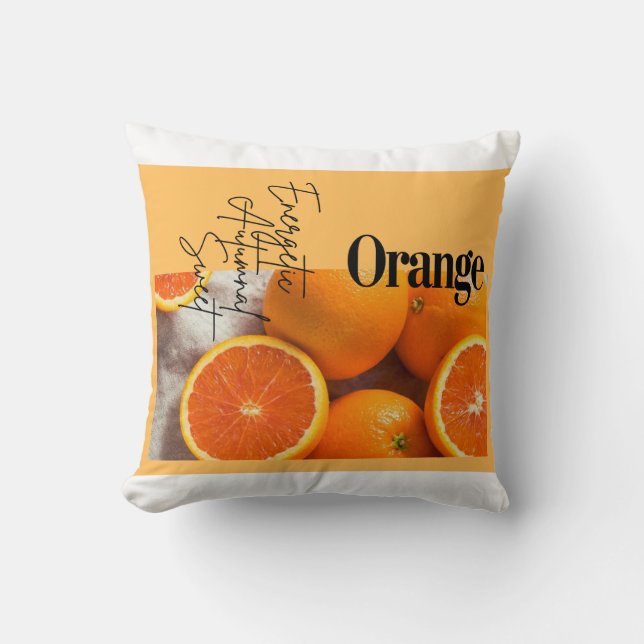 Oranje decor and art of eenvoulicity kussen (Voorkant)