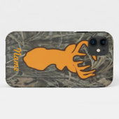 Oranje Der Head Camo iPhone case (Achterkant (horizontaal))