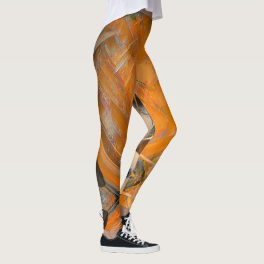 Oranje designer Leggings (Rechts)