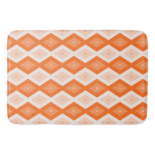 Oranje diamantpatroon badmat