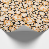 Oranje diamantpatroon cadeaupapier (Hoek)