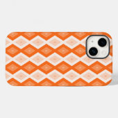 Oranje diamantpatroon Case-Mate iPhone case (Achterkant (horizontaal))
