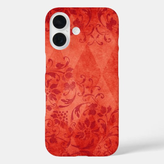 Oranje diamantpatroon Case-Mate iPhone case (Achterkant)