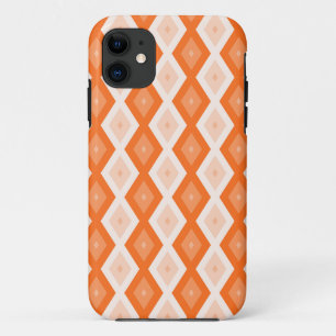 Oranje diamantpatroon iPhone 11 hoesje