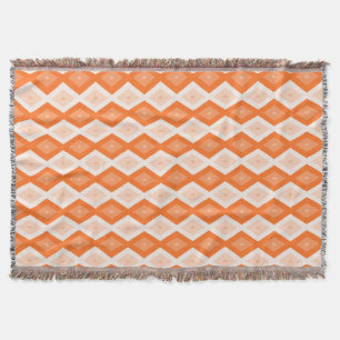 Oranje diamantpatroon deken