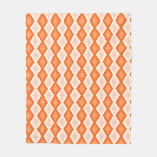 Oranje diamantpatroon fleece deken