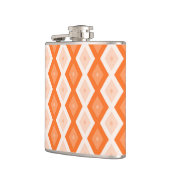 Oranje diamantpatroon heupfles (Links)