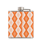 Oranje diamantpatroon heupfles (Achterkant)
