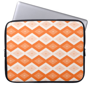 Oranje diamantpatroon laptop sleeve