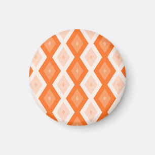 Oranje diamantpatroon magneet