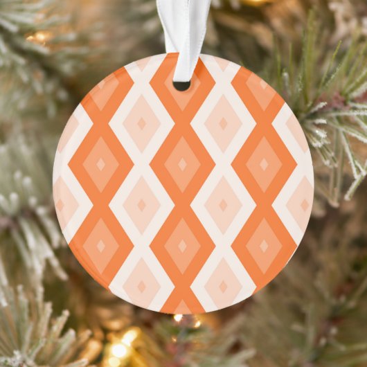 Oranje diamantpatroon ornament (Boom)