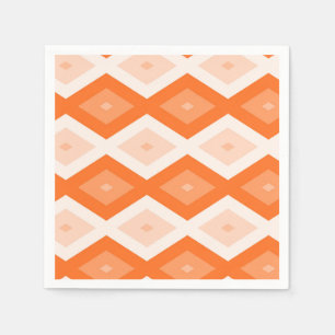 Oranje diamantpatroon servet