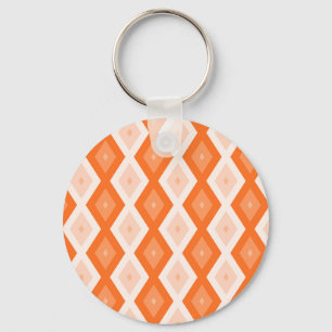 Oranje diamantpatroon sleutelhanger
