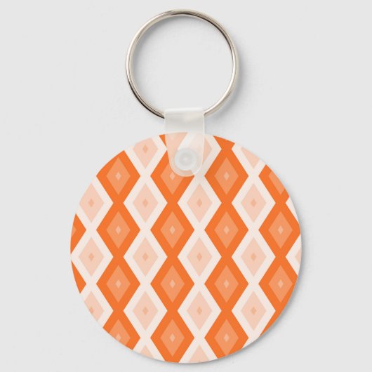 Oranje diamantpatroon sleutelhanger (Voorkant)