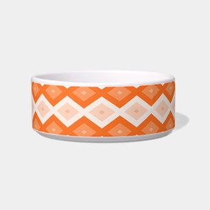 Oranje diamantpatroon voerbakje