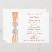 Oranje Diamond Infinity Bridal Shower Kaart (Voorkant / Achterkant)
