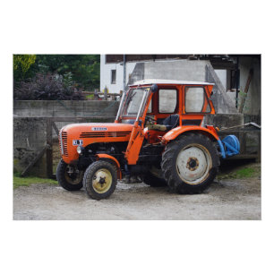 Oranje Diesel Tractor Steyr KL II Perfect Poster