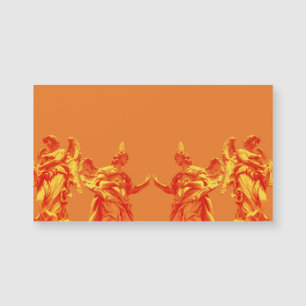 Oranje digitale kleurenkunst met beeldhouwwerken