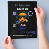 Oranje DJ Music en Dance Gig Flyer (Hand)