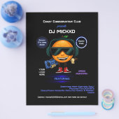 Oranje DJ Music en Dance Gig Flyer (Enkel)