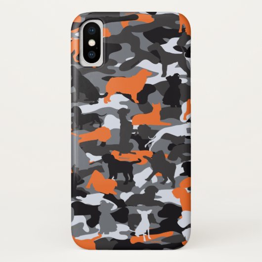 Oranje dog- en beencamo iPhone-draagtas Case-Mate iPhone Case (Achterkant)
