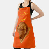 Oranje Dogue Bordeaux Dog Design Schort (Insitu)