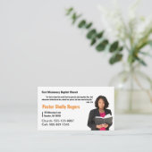 Oranje dominee of Deacon Visitekaartje van de foto (Staand voorkant)