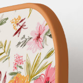 Oranje Doodle Garden Flower Pattern Pickleball Paddle (Links Detail)