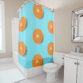 Oranje Douchegordijn