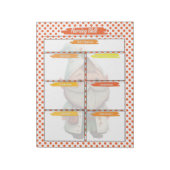 Oranje Dr Gnome Verpleegkunde Student Skills Sjabl Notitieblok (Gedraaid)