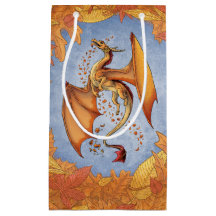 Oranje draak van de herfst Fantasy Art
