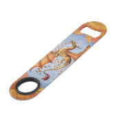 Oranje draak van de herfst Fantasy Art Speed Flessenopener (Voorkant Gekanteld)