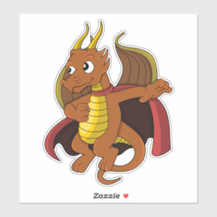 Oranje dragon Cartoon Aangepast-besnoeiing vinylst Sticker